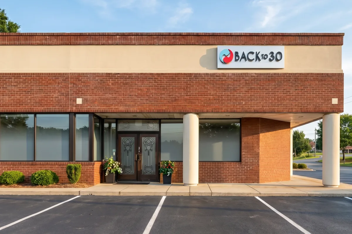 The Back to 30 Highway 14 clinic entrance in Greenville
